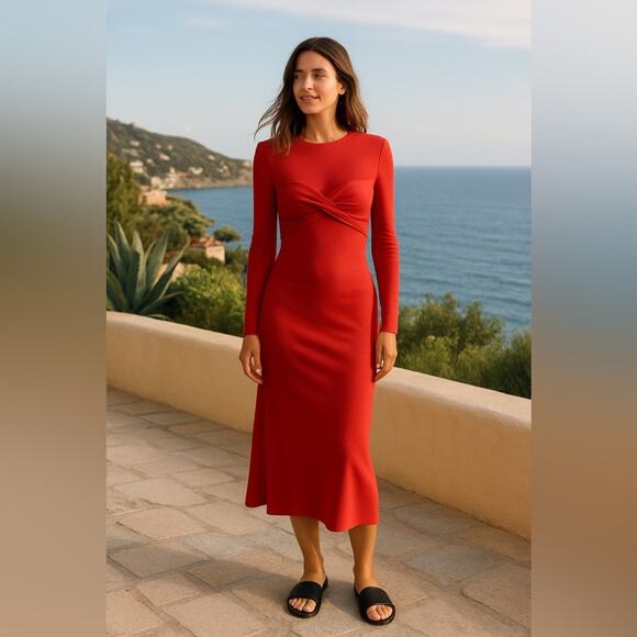 Farm Rio Twisted Cup Midi Dress XL - Picture 8 of 8